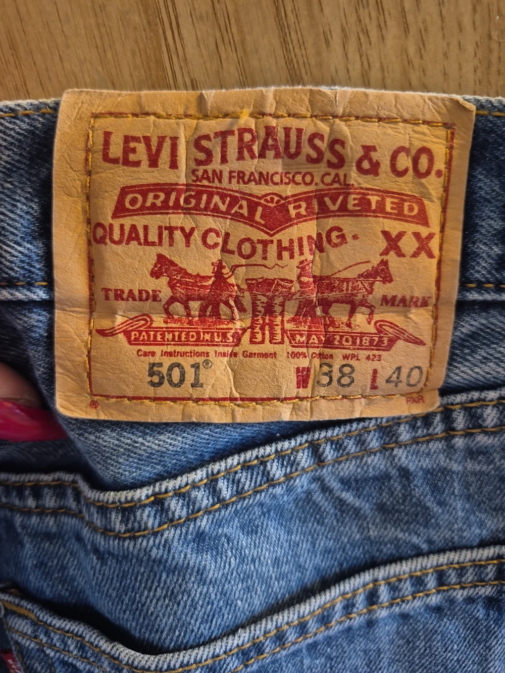 Levi's 501 Straight Jeans in light blue denim